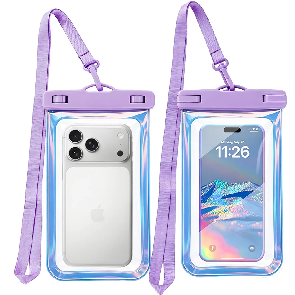 Iridescent Waterproof Phone Pouch sample
