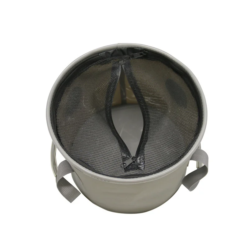 Mesh-Lid Folding Fishing Bucket sample